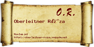 Oberleitner Róza névjegykártya